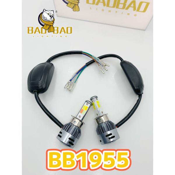 Blue White Yellow Flash Metal Lens Motorcycle Headlight LED Bulb