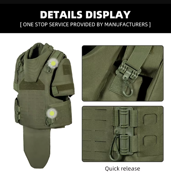 Removable Shoulder Strap Combat Tactical Vest with Molle System and Adjustable Waist Straps