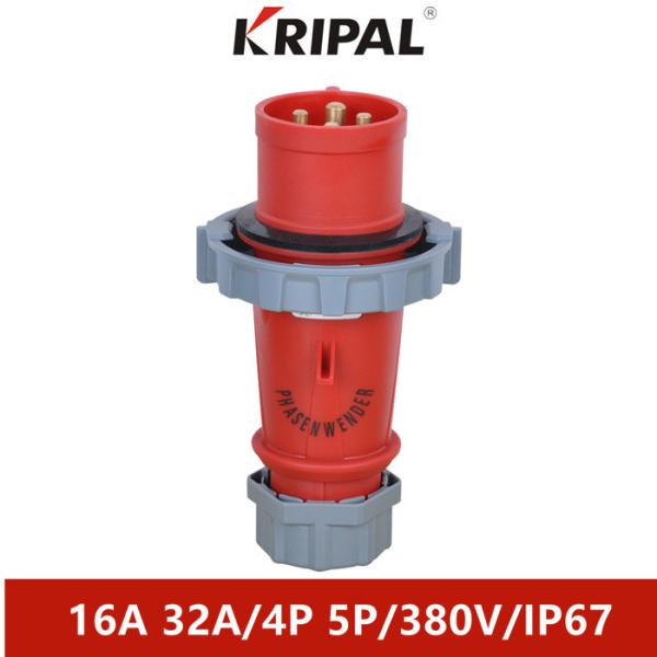 IP67 220V 380V 4 Pin 5Pin IEC Phase Inverter Plug Socket Durable