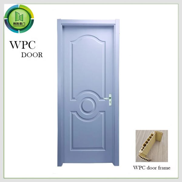 Painting WPC Door modern interior door with durable WPC frame moisture resistance soundproof design and customizable surface treatments