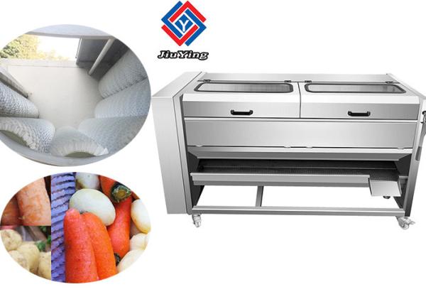 Lavagem da escova da raiz da limpeza da cenoura da batata da máquina de Peeler das frutas e legumes 800KG/H