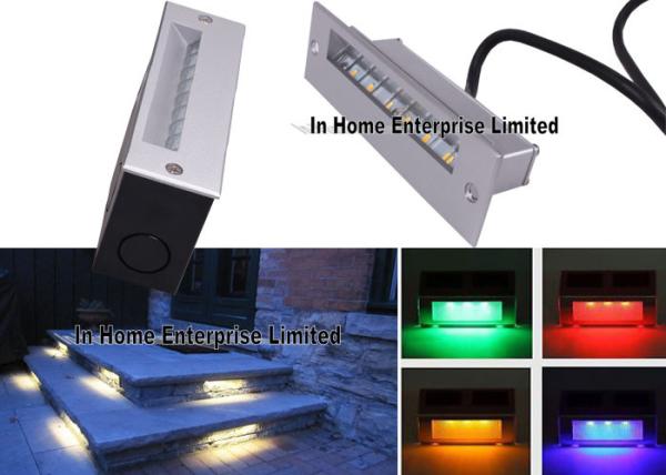 IP65 3.5W Outdoor Lighting Recessed Led Step Lights Rectangular Blue High Voltage