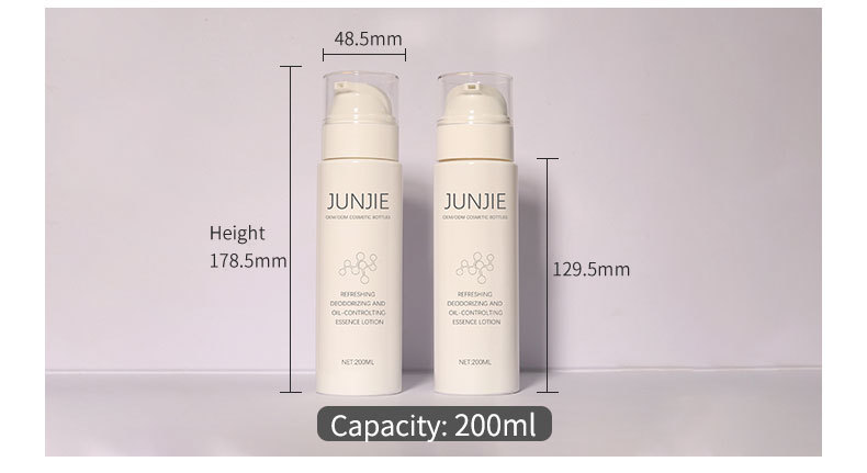 Custom Design 200ml Cosmetic Lotion Bottle Luxury Packaging Plastic Hair Care Shampoo Bottle PET Facial Cleanser