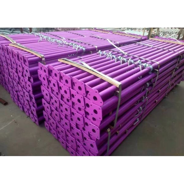 Customizable Shore Props With 120*120*5/6mm Plate 48mm/60mm/76mm Outer Tube Diameter