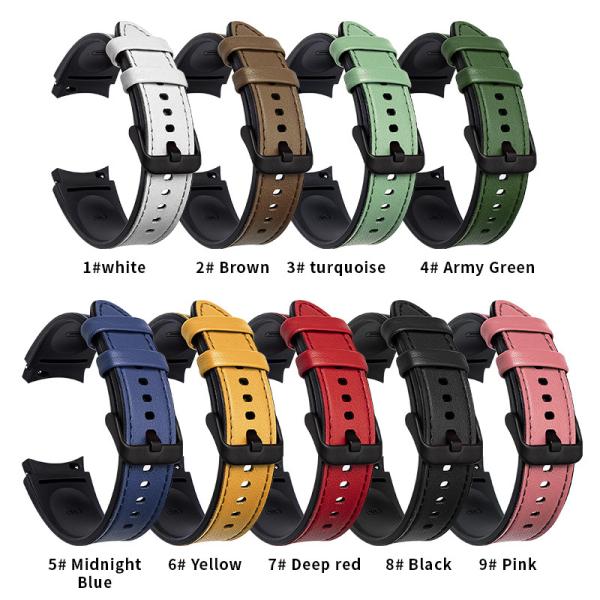 Silicone Leather Watch Bands Designer Smart for Samsung Galaxy Watch 4 100% QC Passed