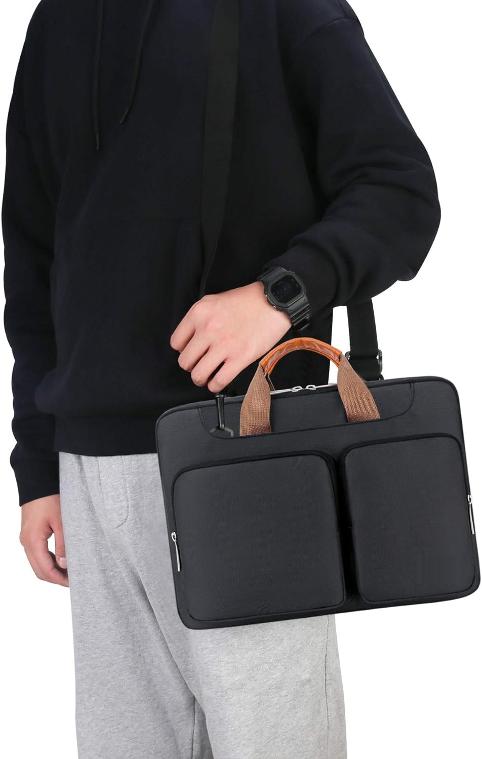 Customize Computer Shoulder Handle Bag Business Briefcase with Shoulder Strap 13 14 15 16 Inch Computer Bag Office Computer Bag Wholesale OEM/ODM/Private Label