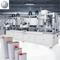Máquina de fabricación de estaño rectangular de 1 litro de alta velocidad 40 cpm Línea de producción de paquetes de estaño de aceite de alimentos