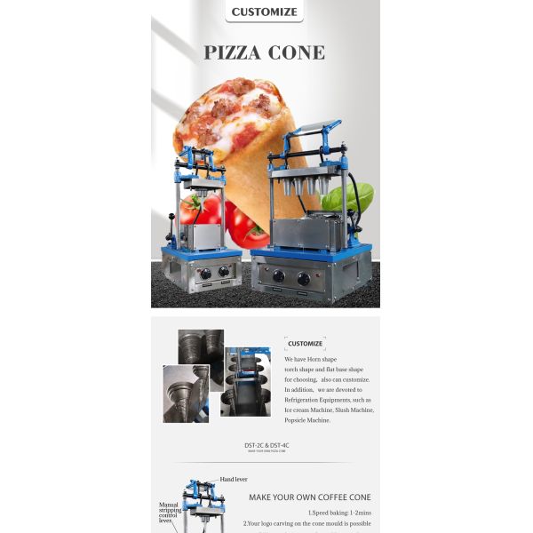 Customized Electric Heating Pizza Cone Maker Pizza Making Line Pizza Cone Machine