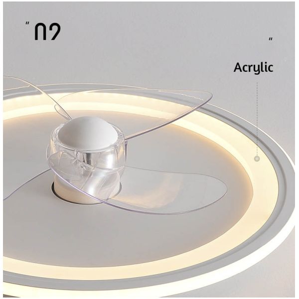 2000 Working Lifetime Ultra Slim Ceiling Fan Light with Simple Intelligent Design