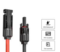 105°C Capacitação de temperatura TPE Cable de extensão de painel solar com condutor de cobre enlatado