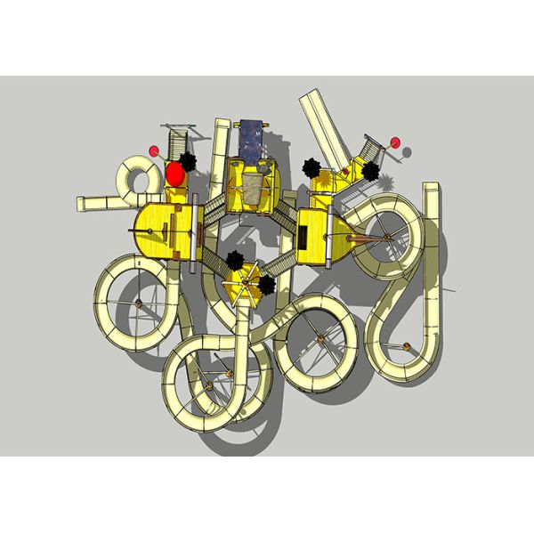 Водные горки стеклоткани анти- УЛЬТРАФИОЛЕТОВОЙ спортивной площадки Aqua коммерчески