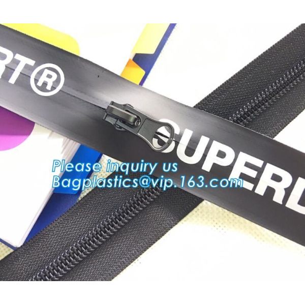 Waterproof heat seal apparel packaging seal with slider zip, pvc zipper lock slider/Resealable PVC Slider Zip seal zip