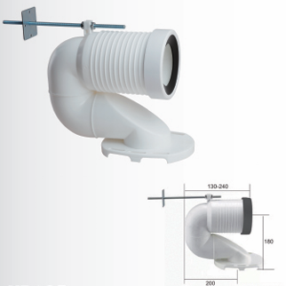 Toilet Drain Pipe Fitting, Straight Pipe For Wall Drainage To Floor Drainage Conversion Joint, Universal Displacement Pipe