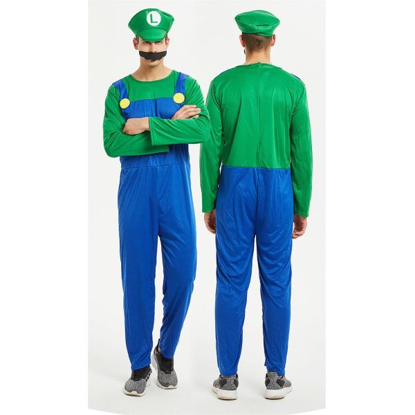 Vêtements de danseur de scène SuperMario Onesie pour Halloween Performance de cosplay pour enfants et adultes