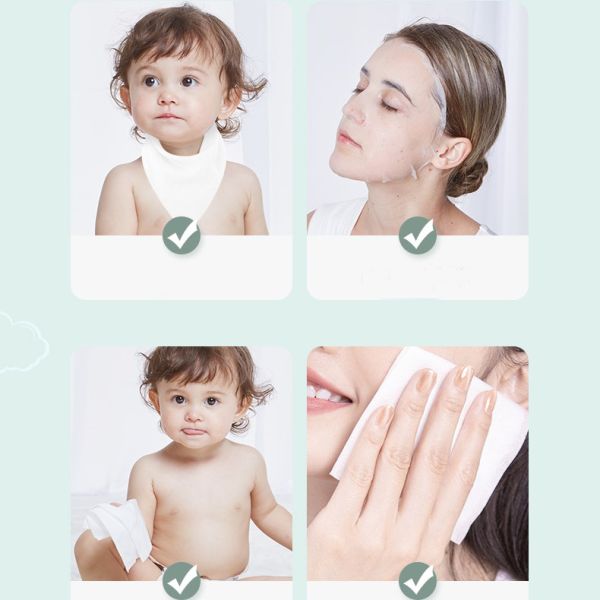 Customized Label Biodegradable Soft Dry Wipes Disposable For Baby Adult