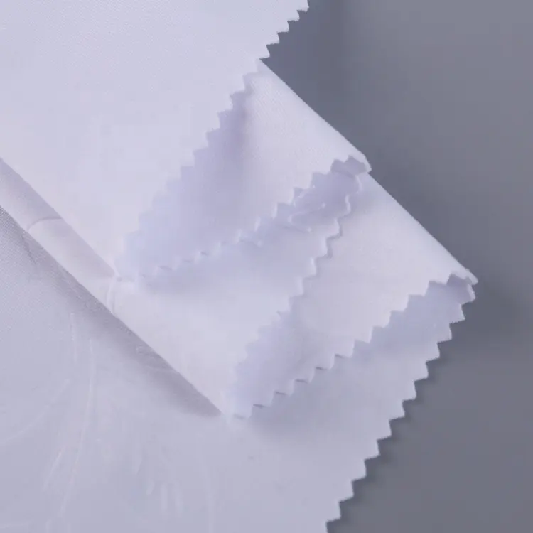 Stretch White 3d Polyester Spandex Knit Weft Scuba Custom Embossed Fabric women fabric