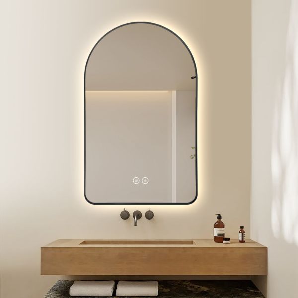 Aluminium Framed LED Round Bathroom Mirror With Smart Touch Screen