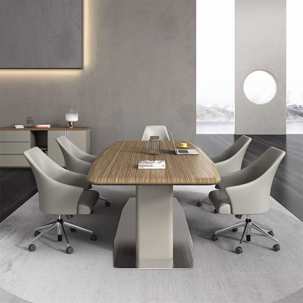 Modern Negotiation Boardroom Conference Office Table Reception Room Negotiating Wooden Meeting Table