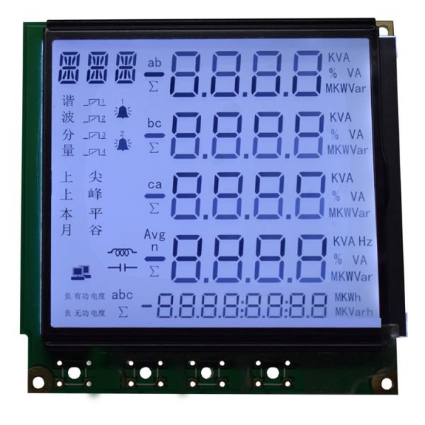 3.77" Segment Code LCD / Liquid Crystal Module ISO9001:2008 / ROHS Approval