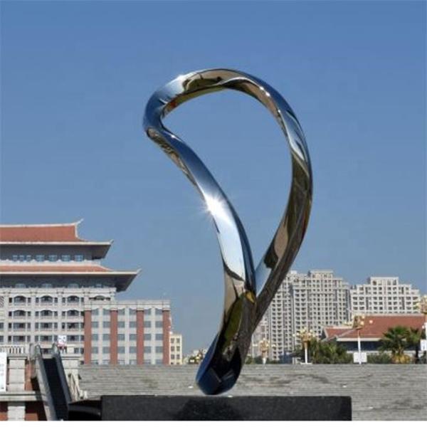 OEM Forge Circle Modern Stainless Steel Sculpture For Garden Decoration