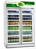 1000L Commercial Beverage Refrigerator Customized Double Glass Door Cooler