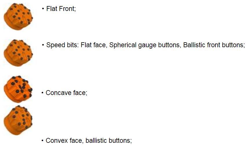 Биты кнопки водяной скважины КОП44 Дтх, 4