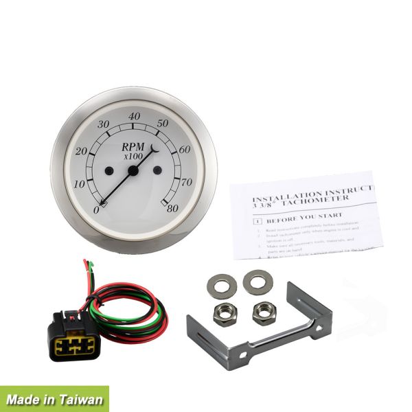 instrumento grosso Marine Dash Gauges do iate da cara preta da C.C. 2V de 15mm