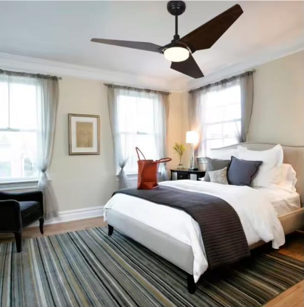 52 Inch Ceiling Fan with Light for Dining Room Lighting Decoration Led Ceiling Fan Light with Remote Control