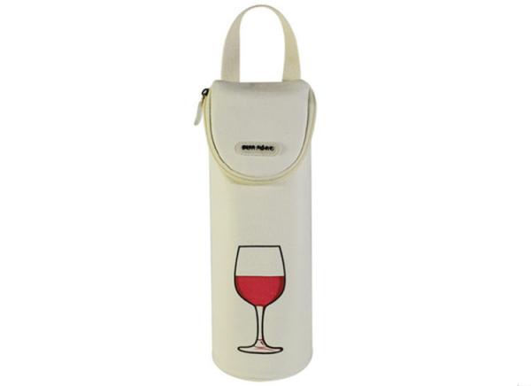 Dongguan factory wholesale single wine bottle ice insulated cooler bag with handle