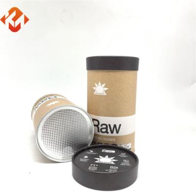 Factory wholesale customizable round cardboard packaging empty coffee cans whey protein compound cans