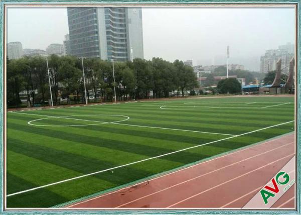 PE Soft Good Rebound Resilience Artificial Football Turf Excellent UV Resistance