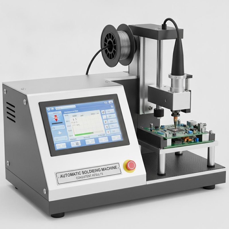 Used For Soldering Electronic Components On PCB Boards Automatically Semi Automatic Soldering Machine With LCD Display Providing And Consistent Results