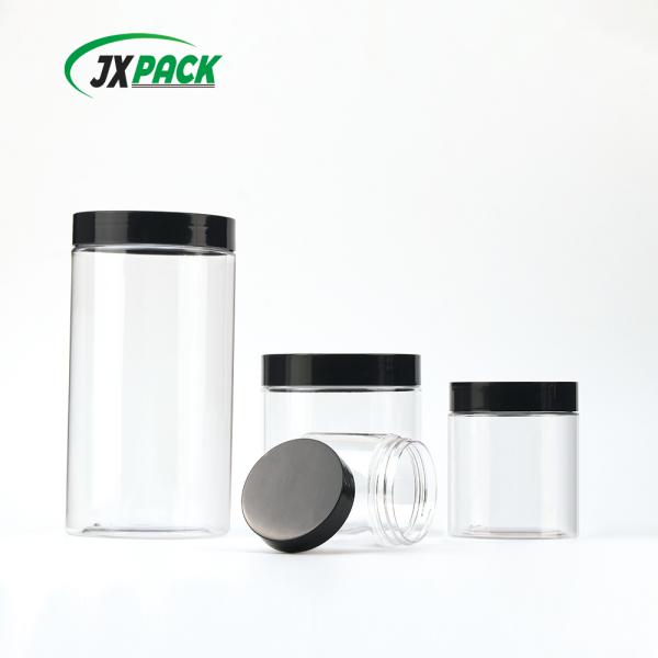 JXPACK Wholesale PET cylindrical plastic cans with threaded caps, used as cosmetic packaging containers and empty bottles