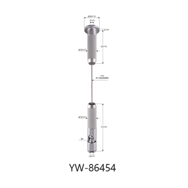 Sistema de suspensión colgante de los equipos del techo del agarrador del uno mismo para el gabinete YW86454 del vino