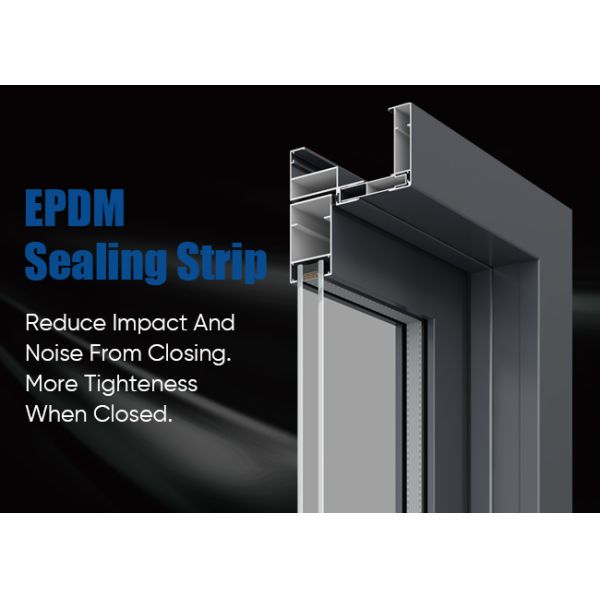 Heavy Duty Interior Aluminium Bathroom Doors With Privacy Tempered Glass
