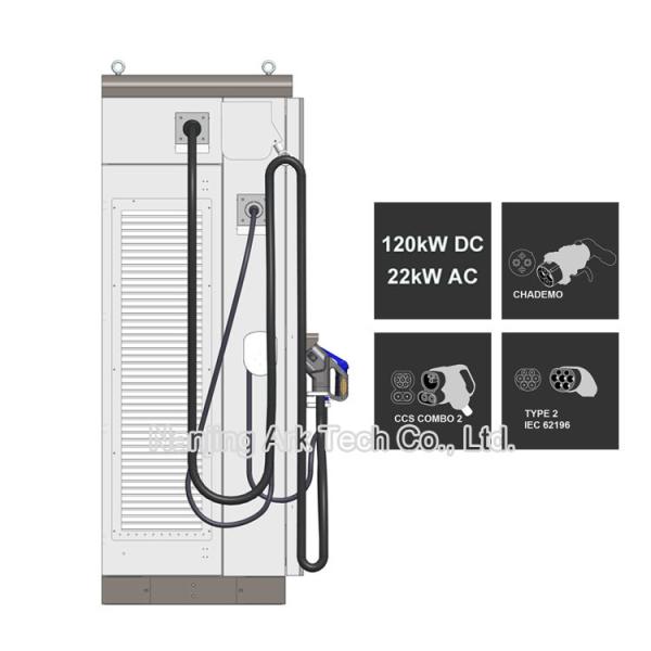 Fã que refrigera estações de carregamento rápidas de OCPP 1.6J 60KW EV