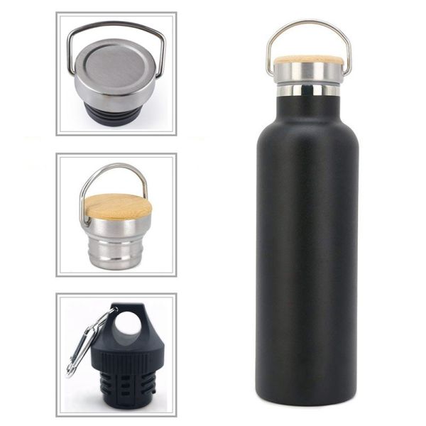 Outdoor 750ml Double Wall Stainless Steel Water Bottles Powder Coating For Promotion