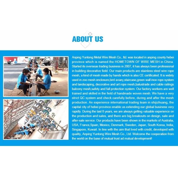 7*19 Stainless Steel 316L 1.5mm Anti Theft Backpack Mesh