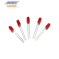 LED à haute luminosité rouge 3 mm à travers le trou 0,06W Dissipation thermique