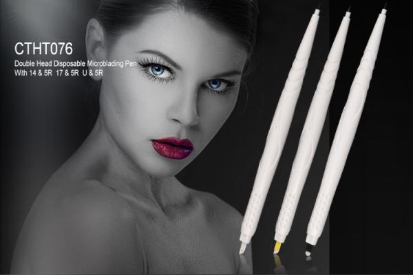 Dual Head Disposable Manual Tattoo Pen Permanent Makeup Hand Tool With EO Gas Sterilize