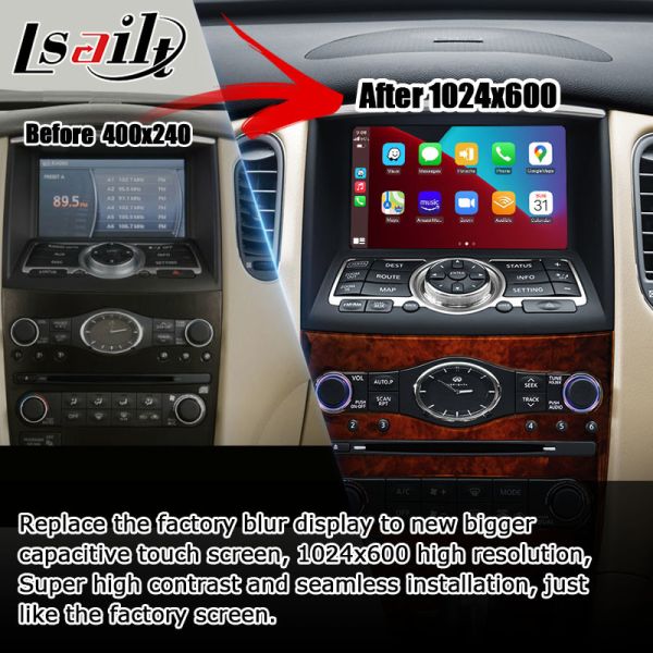 Андроида Carplay экрана Infiniti QX50 EX35 EX25 EX30d EX37 HD подъем беспроводного автоматический