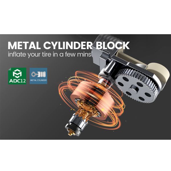 YANTU A31 Portable Cordless Digital Tire Inflator 12V 150PSI for High Pressure Removal