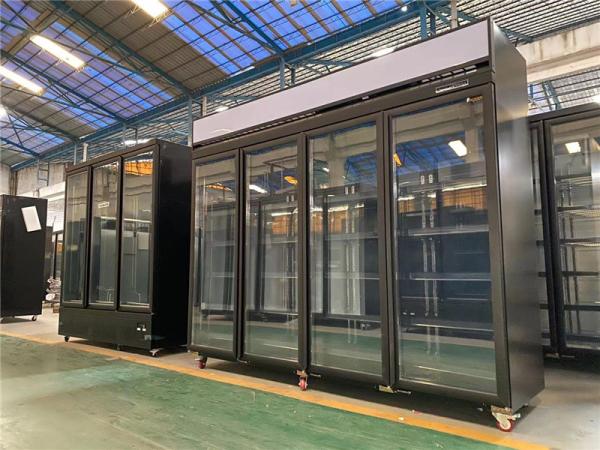 Commercial Upright Vertical Cooler and Freezer Glass Door Display Showcase