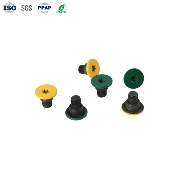 Acero galvanizado de carbono, tornillos de paso de cabeza plana M0.6mm-M36mm Revestimiento personalizado