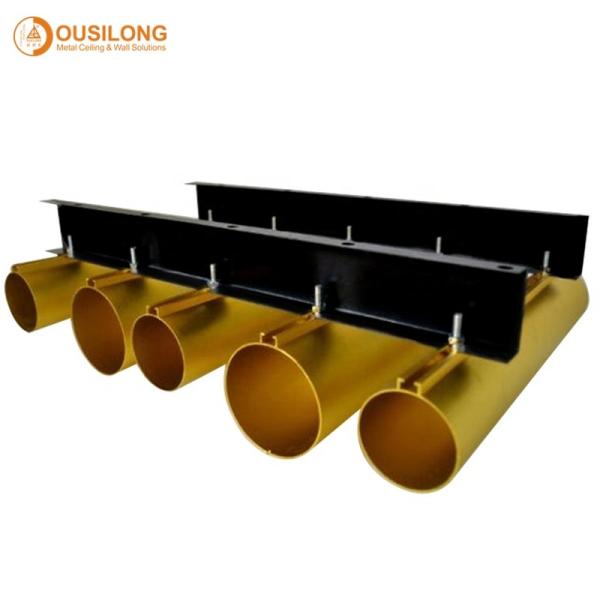 O diâmetro linear do metal 50/60/70 de milímetro expulsou teto redondo do defletor da tubulação perfil de alumínio/de alumínio
