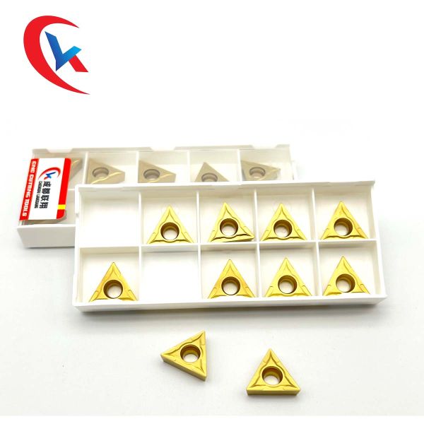 TCMT16T304 Machining Of Steel Yellow Chemical Coating Tungsten Carbide Inserts