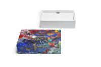 Custom 100gsm Colorful Paper Box With Hangtag Wireless Charger Box