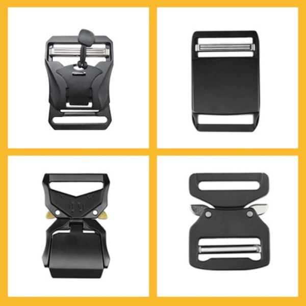 Чернота пряжки пояса металла двойной вставки тактическая Unisex покрыла 38MM