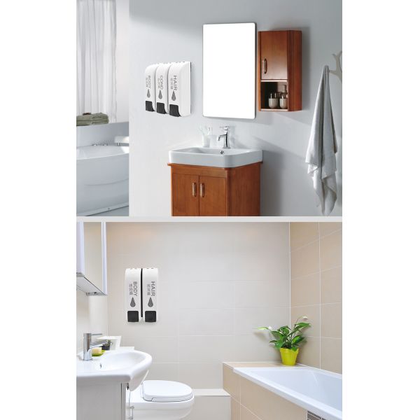 White Color Wall Mounted Liquid Soap Dispenser / Combined Wall Hung Soap Dispenser