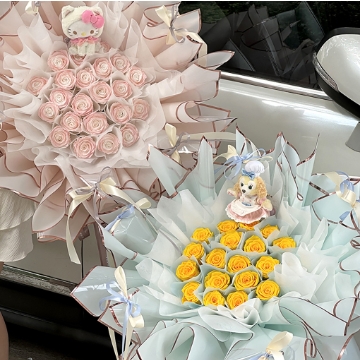 Lizhiran Golden Age Flower Wrapping Paper Jelly Film Gold Edge Water Glossy Film Bouquet Wrapping Paper